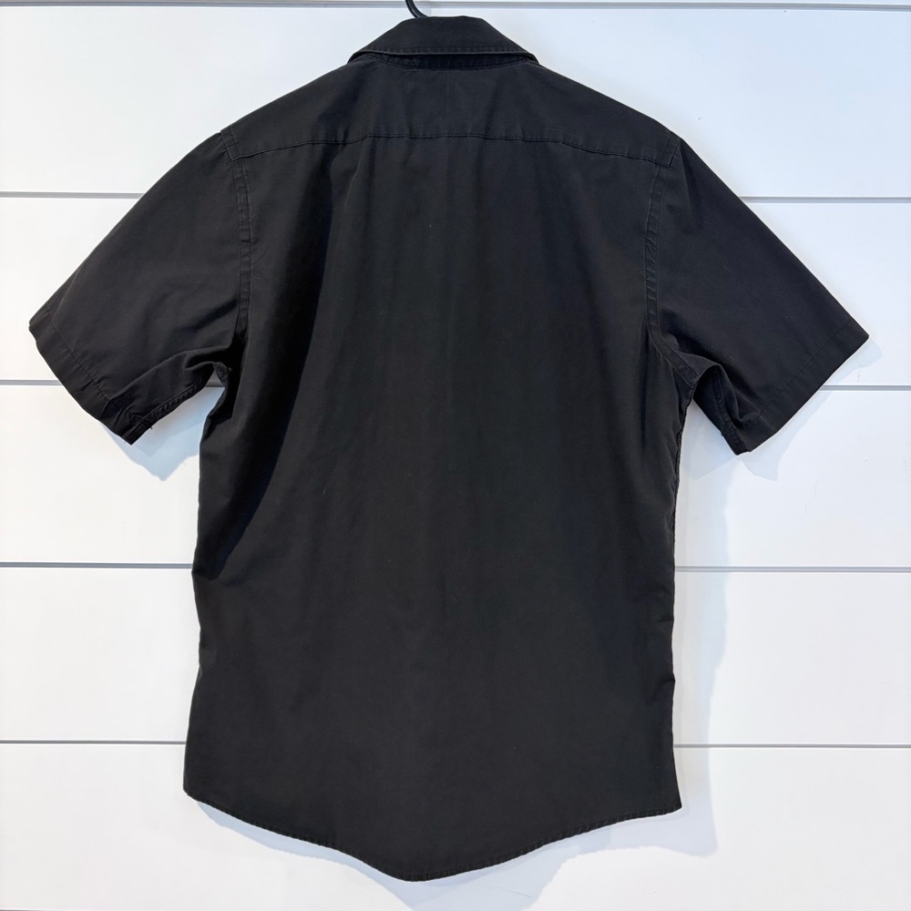 Airwalk Black Utility Button Up Shirt Mens M Skate Y2K Workwear Grunge - Picture 3 of 7